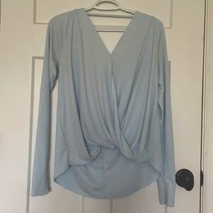 A&F baby blue blouse